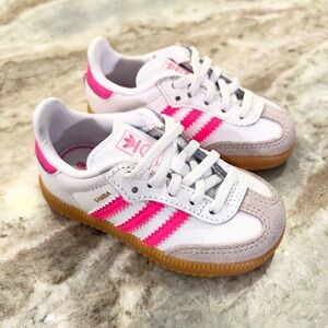 adidas Kids Samba Sneakers White Pink Gum